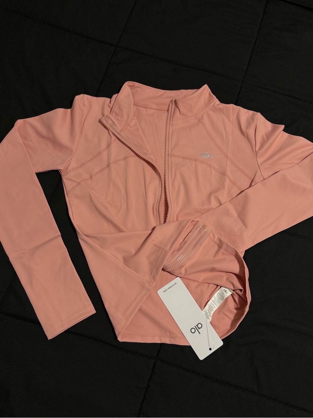 ALO Yoga Dusty Pink Full-Zip Active Jacket - Picture 2 of 2